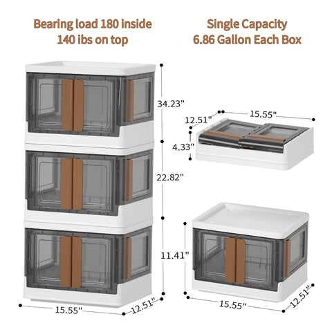 4 Doors Opening  Foldable Storage Bins 4 Doors Opening  Foldable Storage Bins