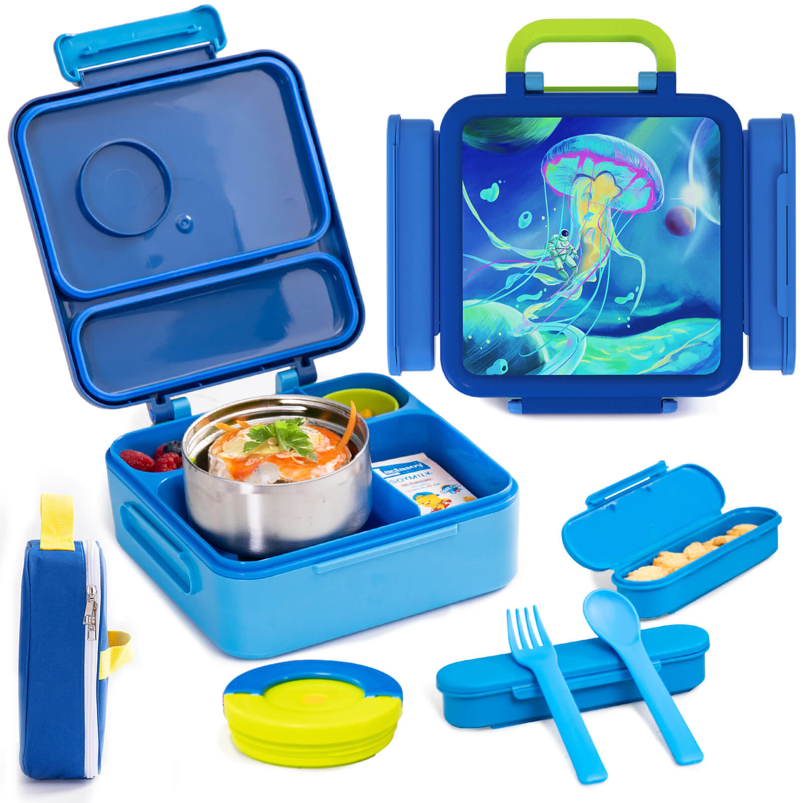 Snack Containers for Adults or Kids - MINI Bento Lunch Box | Small  Leakproof Container Set for Toddlers Boys Girls, Bento-Boxes for School  Daycare