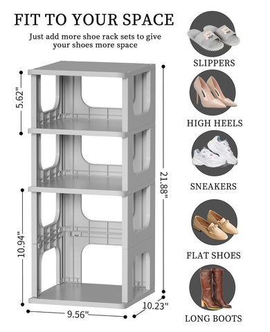 HAIXIN Narrow Shoe Storage - Grey HAIXIN Narrow Shoe Storage - Grey