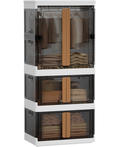 Closet Organizers and Storage, Collapsible Clothing Storage with Closet Rod and Clothes Hangers