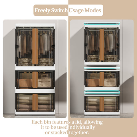 Closet Organizers and Storage, Collapsible Clothing Storage with Closet Rod and Clothes Hangers