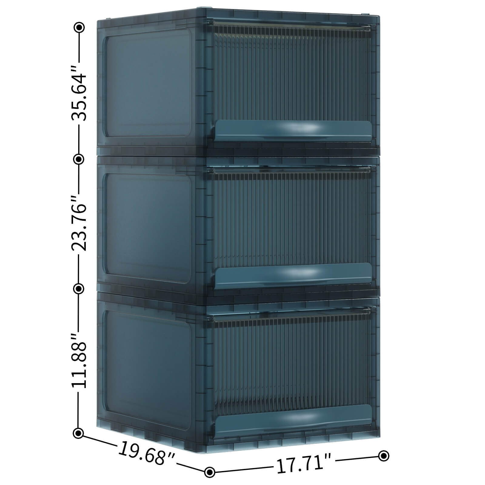 X-Large Drawer Storage Box 39.6L(Blue & Brown)