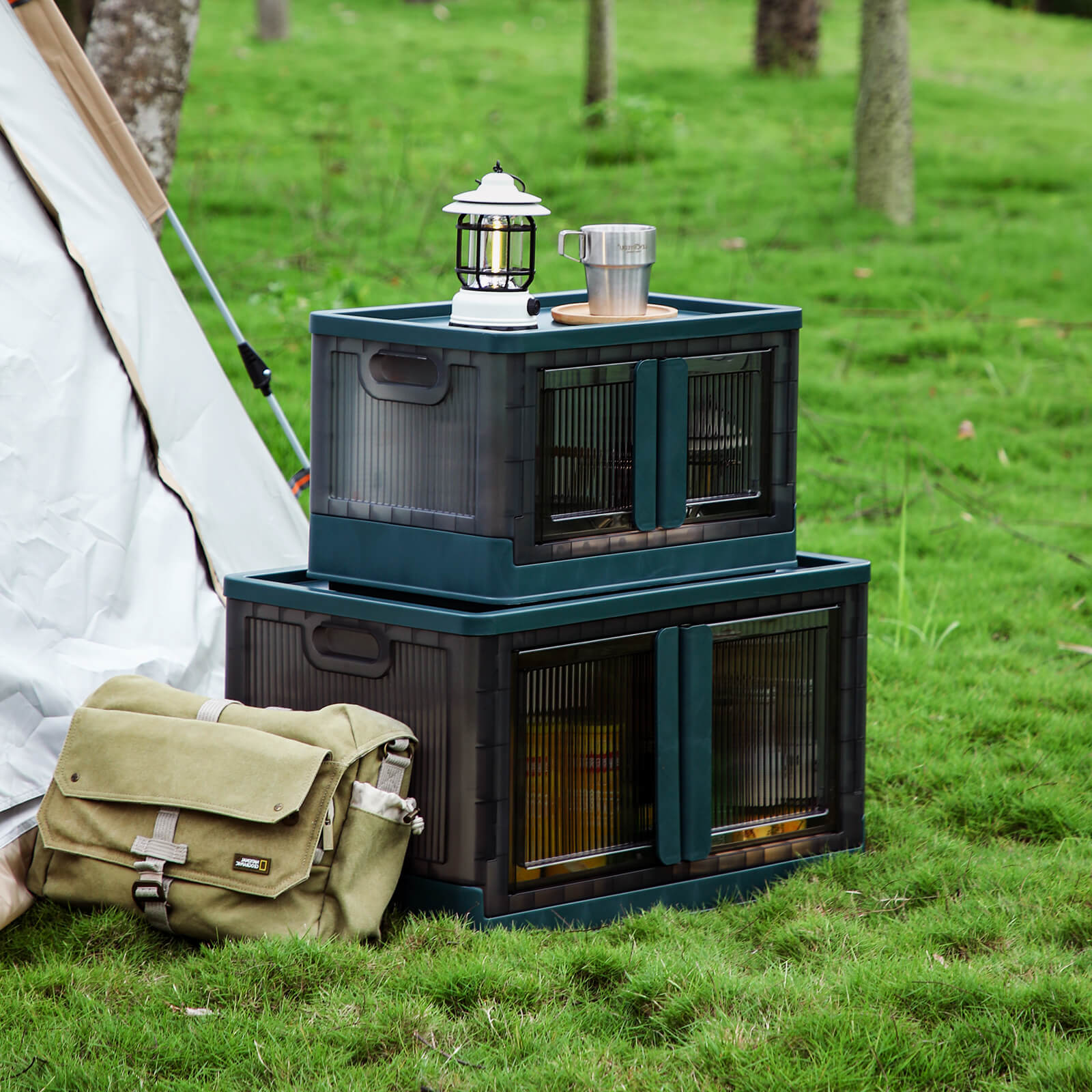 Collapsible Storage Bins with lids